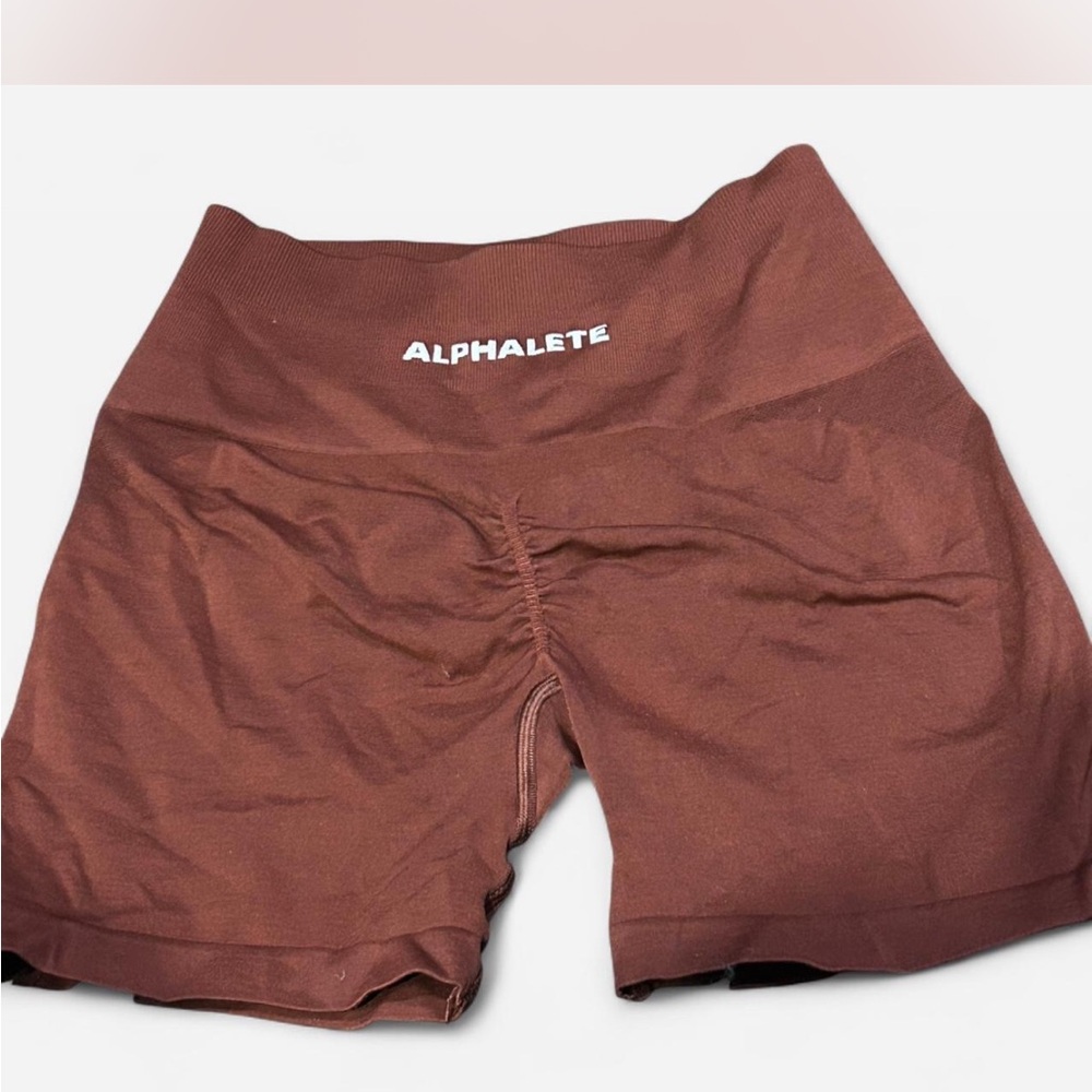 Alphalete Women's Athletic Shorts in Rich Brown
